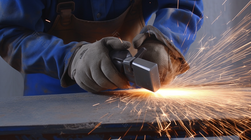 工厂工人正在使用砂轮机打磨,高清,摄影图,摄影图片,图片大全,摄影图免费下载